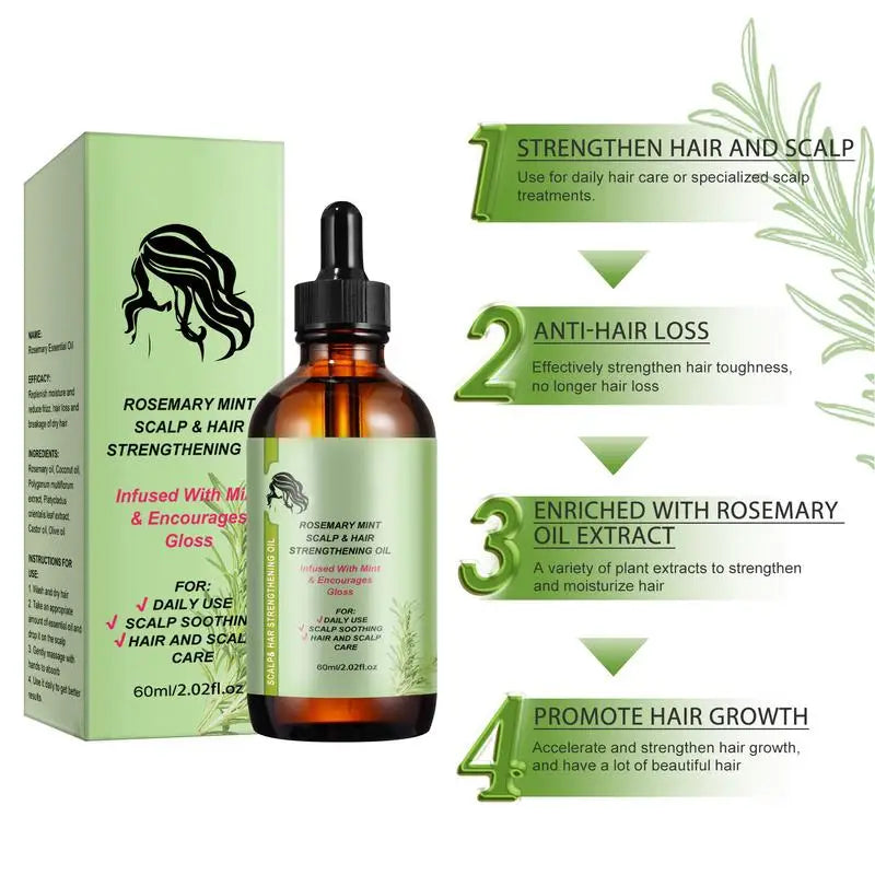 60ml Natural Rosemary  Hair Growth Oil