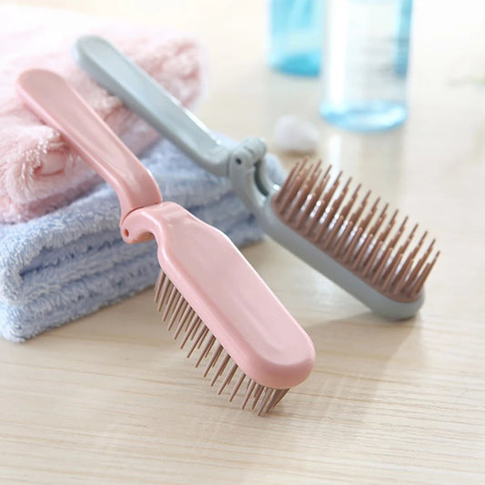 1pc Foldable Hair Comb Portable Detangling Hair Brush